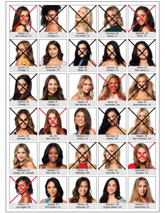 The Bachelor Peter the Pilot week 5 ladies who is left